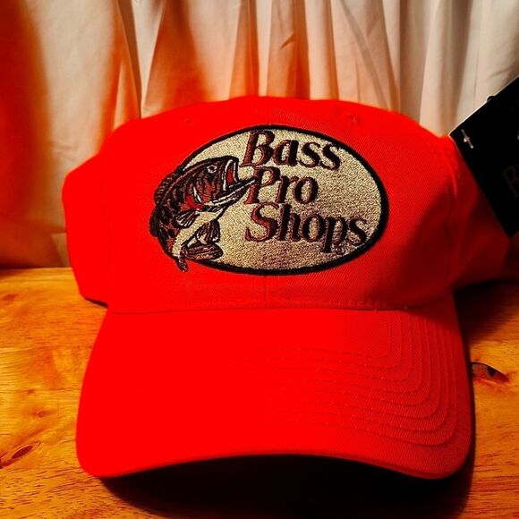 Bass Pro Shops Safety Orange Snapback Hat - New - Picture 1 of 8